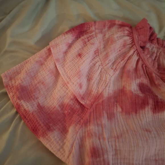 Cynthia Rowley Women's Pink Tie Dye Blouse - Picture 5 of 7